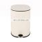Household customized color stainless steel soft closing 6L round trash can bathroom pedal bin