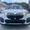 Runde Carbon Fiber Material Black Samurai Style Front Lip Rear Lip Side Skirt Grille Top Wing Spoiler For BMW X05 G05 Body Kit