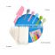 Disposable Birthday 5 Plates 5 Forks Cake Knife Set with candle to choose Multi-color Party Supplies Tableware Set