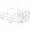 Makeup Organizer, Clear Makeup Storage Box Thick Plastic Organizer Tray 9-Compartment Comestics Counter Organization Holder for Brush, Jewelry, Beauty Supplies