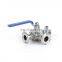 Full Diameter Internal Thread Stainless Steel 3 Three Way Ball Valve