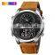 New design watch model fashion brand Skmei 1653 top quality 30m waterproof genuine leather quartz wristwatch