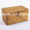 HBK Three piece set with lid rectangle handmade natural seagrass storage box for clothing and sundries