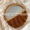 High Quality Baby Circle Macrame Rattan Mirror, Boho Half Moon Home Decoration Decor Kid's Room WHolesale Made in Vietnam