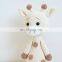 Cuties Knitted Amigurumi Crochet Giraffe Doll Set Baby Gift Wooden Teether Ring Kid's Toy Vietnam Supplier Cheap Wholesale