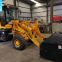 Chinese mini front wheel loader with snow sweeper attachments