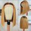 Short Ombre Honey Blonde Bob Wig With Baby Hair Dark Brown Straight Human Hair Wigs Lace Front 1b27 Brown Wigs For Black Women