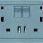 UK Standard Socket With 2.1A USB Outlet type C