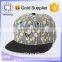 New Technology Custom Made Printed Flat Brim Metal Plate Snapback Cap Hats