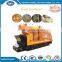 Horizontal biomass hot water generator chain grate