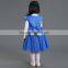 Wholesale fashion new design embroidery royal blue party children frocks designs