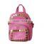 2016 Good quality pu leather backpack school shoulder bag for young lady