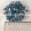 1/4 inch blue color reflective tempered broken glass