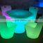 LED plastic cheap wine barrel bar table sets / led light bar table and chairs