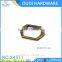 specialized antique brass hexagon ring for bag decoration accessories