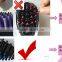 wholesale ceramic coated LCD makeup tangle hair straighteing brushes