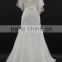 2016 New beading design short sleeve mermaid sexy back bridal wedding dress