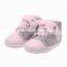 Manufacturers selling Mens grey wave embroidered cotton heart-shaped female baby toddler shoes children shoes hs713
