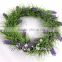 Hot sale articficial lavender christmas circle wall hanging heart-shaped wreath for christmas decorative