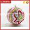 V-748 christmas knit pom ball hang decoration crochet knit ball hanging tree decoration knit christmas tree hanging ornament