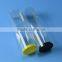 transparent plastic tube with end caps
