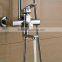Two functions chromed square rain shower set
