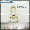 21mm polishing gold plated Lady's snap hook for handbag