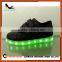 Fashionable Black pu Led Light Running Shoes Light and Soft for Men and Women Kids Runners