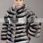 wholesale price chinchilla rex rabbit fur coat