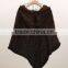 Popular style women knitted mink fur cape/ 100% mink fur shawl
