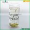 supply round decal glass drinking cup for juice