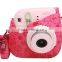 Cute Pink color Fuji Instax Mini 8 Camera Case cartoon colorful PU Leather fujifilm mini 8 case