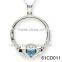 Wholesale Fashionable APRIL Birthstone Silver Claddagh Pendant ,