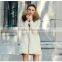 2016/2017 New Designs Wholesale Cheap Stylish Women White Long Down Coat with Big Fur Collar/Suit Coat Jacket for Winter