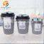 Company logo Printed Disposable Ripple Wall Coffee Paper Cup with Lids