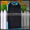 Waterproof Solar Charger Dual Usb External Battery Power Bank For Cell Phone For Pc For Tablet