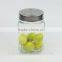 Outstanding Square Shape Glass Storage Jar with Metal Cover