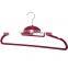 Flat Sturdy Sale Plastic Clothes Hanger With Velvet For Shirt