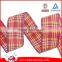 wholesale high quality Colorful tarton ribbon/plaid ribbon