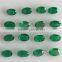 Oval faceted cut natural emerald zambian green loose gemstones