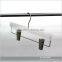 The white plastic bottom hanger with 6*2cm flat metal clips