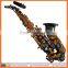 Bb soprano saxophone black nickel body gold lacquer keys