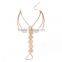 Fashion Foot Chain Carving Disc Barefoot Sandals