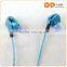Fashion lighting EL led earphone glowing colorful EL light in ear earphone for smart phone