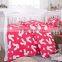 Flannel coral fleece quilt 3 pieces sets for kindergarten child and baby cute rabbit style