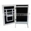 Wooden Makeup Case With Dressing Mirror With White Paint