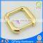 F-332 square buckle bag ornament metal shiny gold