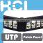 Taiwan Supplier 1U 24 Port Angled Discrete Unshielded Snap-In Type Patch Panel