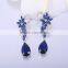 long drop big gemstone jewelry set earrings