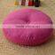 Wholesale living room home office bed furniture soft linen round linen seat sofa pouffe cushion